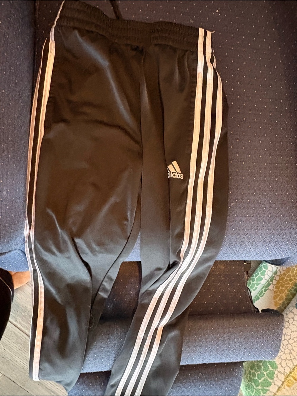 adidas Black Joggers with White Triple Stripes